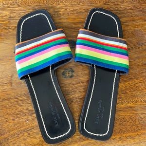 Kate Spade rainbow slides flats 8.5